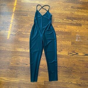 Black pleather full body suit